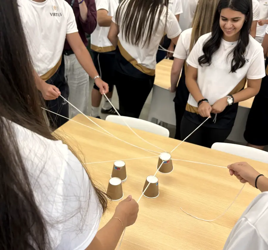 Students working together at Virtus College