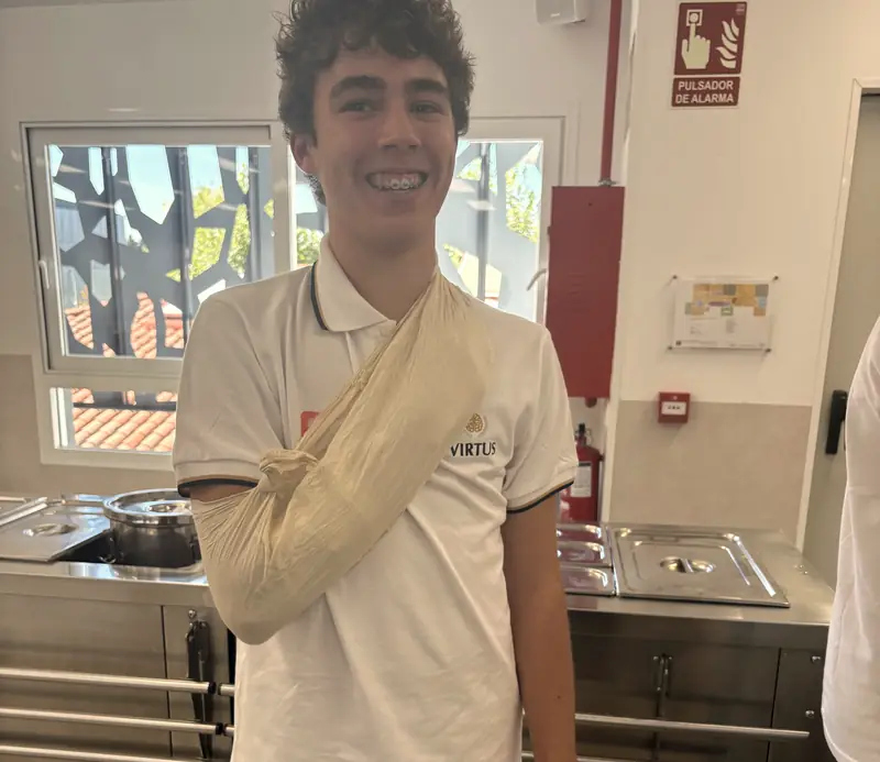 A smiling Year 12 student